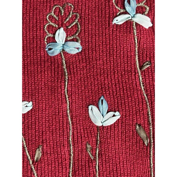 Telluride Clothing Co Red Mock Neck Fairy Cardigan Hipster Y2K  Cottagecore - Picture 9 of 10